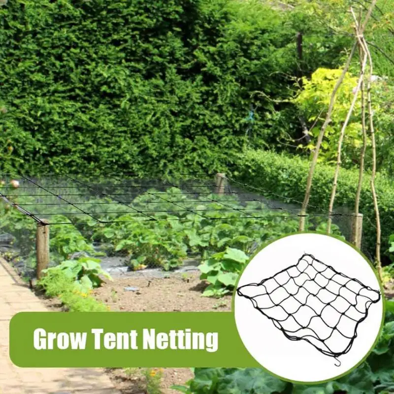Grow Tent Trellis Net Trellis Net for Grow Tent Elastic Hydroponics Support Plant Net with Hooks Growing 44 Inch Grid Heavy-Duty Construction