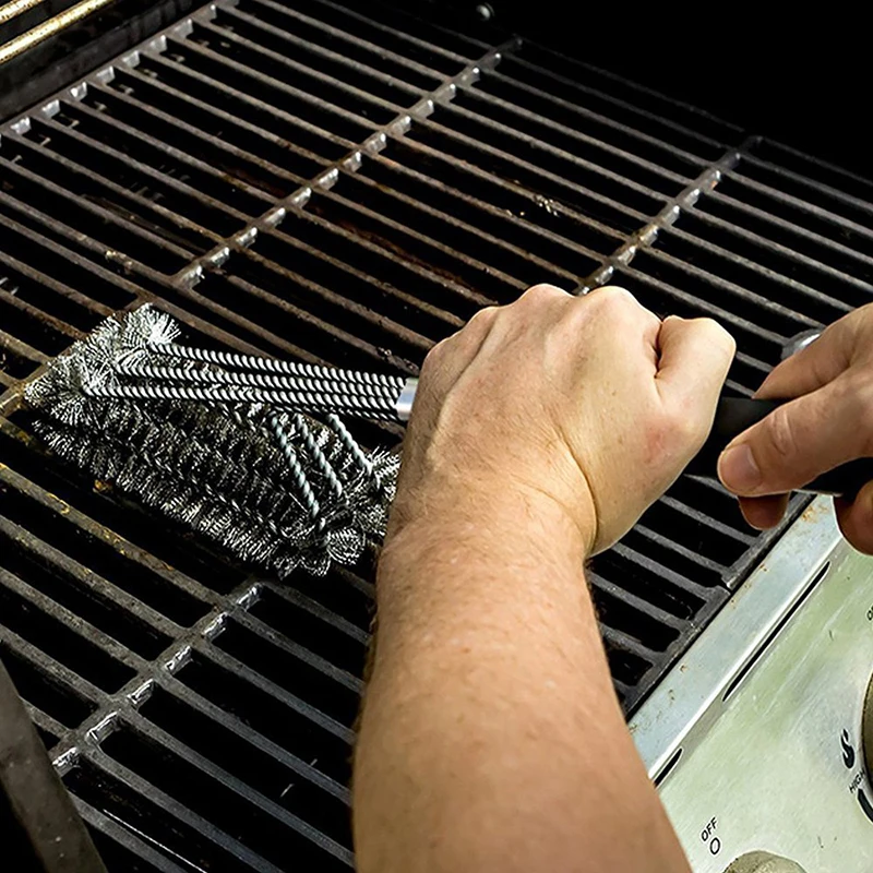 BBQ Brush Grill Cleaning Brush Stainless Steel Oven Grill Brushes Barbecue Kit Cleaning Kitchen Tools BBQ Accessories