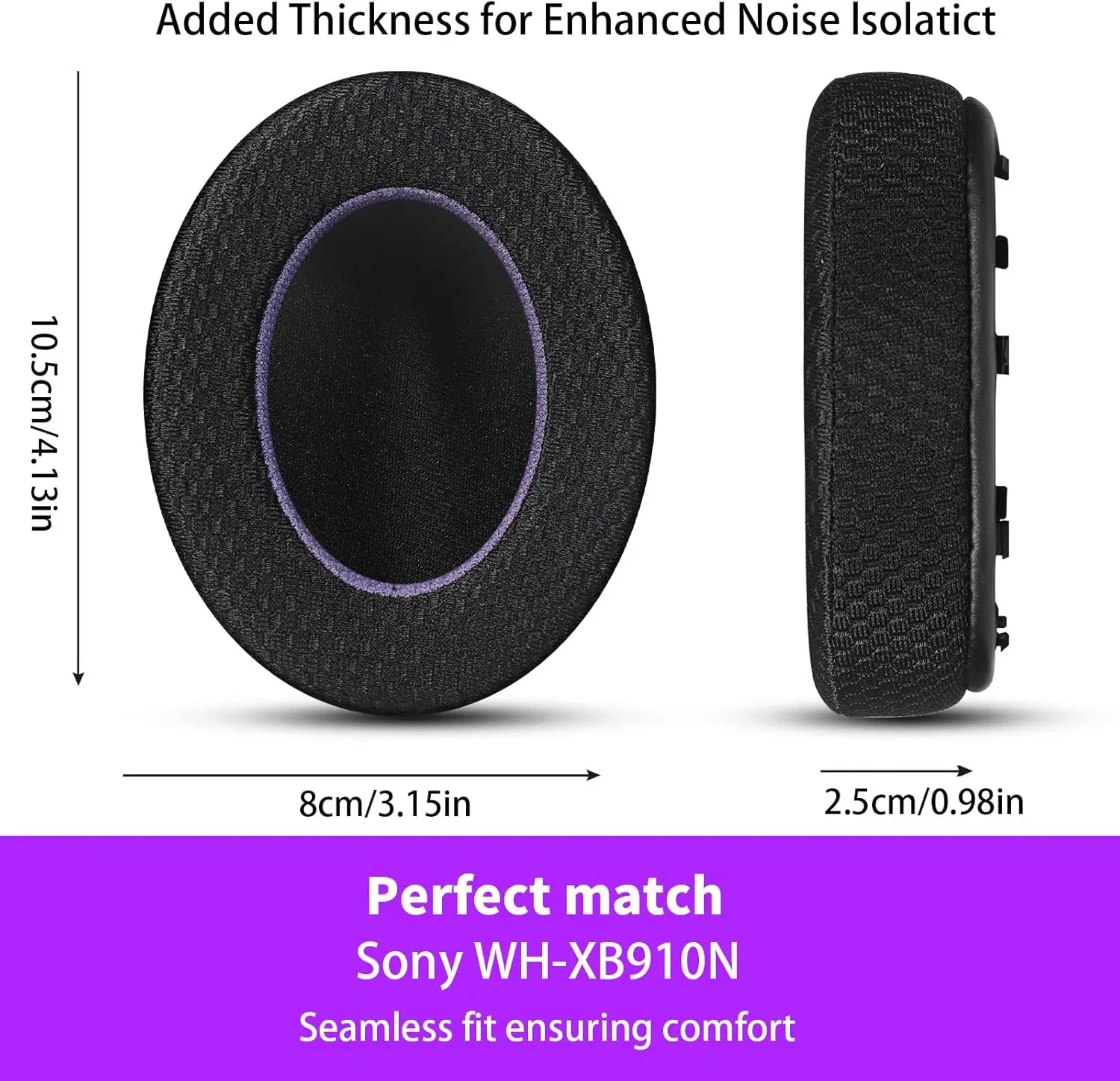 Replacement Ear pads for Sony WH-XB910N Headphones Skin-Friendly Cotton Memory Foam Ear Cushions High Quality Earpads headset