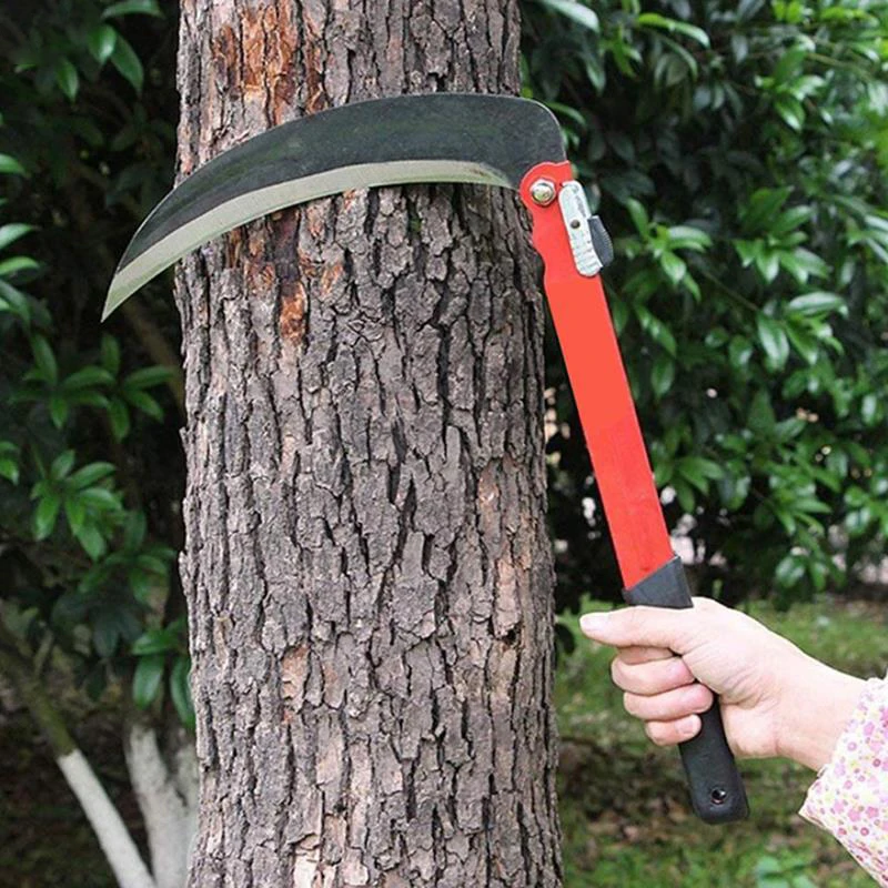 Description Picture 4 of itemMower Folding Sickle Manganese Steel Portable Firewood Cutting Outdoor Agricultural Tools Sickle Knife Machete Garden Tools