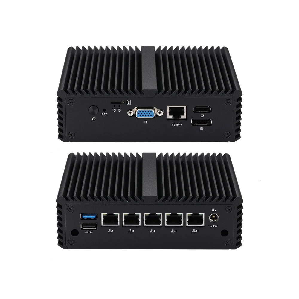 Qotom Mini PC J6412 Quad Core 2.0 GHz 5x i225V 2.5G LAN Pfsense Untangle OPNsense Router Firewall 4