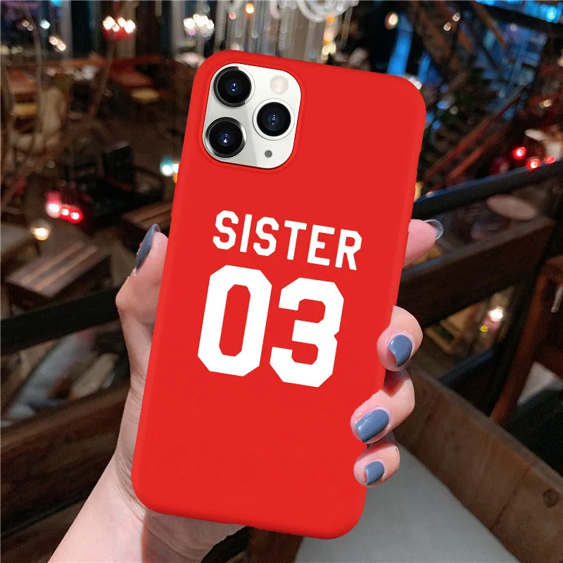 Best Friends BFF Sisters Letter Silicone Phone Case