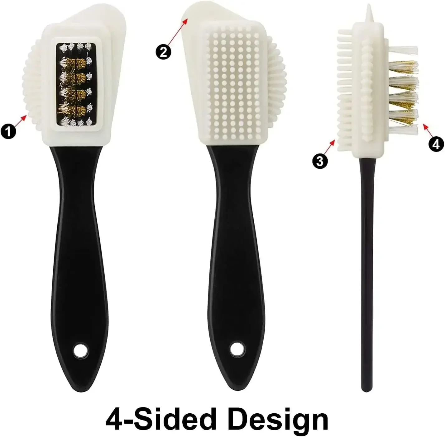 3 Side Cleaning Shoe Brush for Suede Nubuck Shoes Stain Dust Shoes Brush Steel Plastic Rubber Boot Household Cleaner Tools 3
