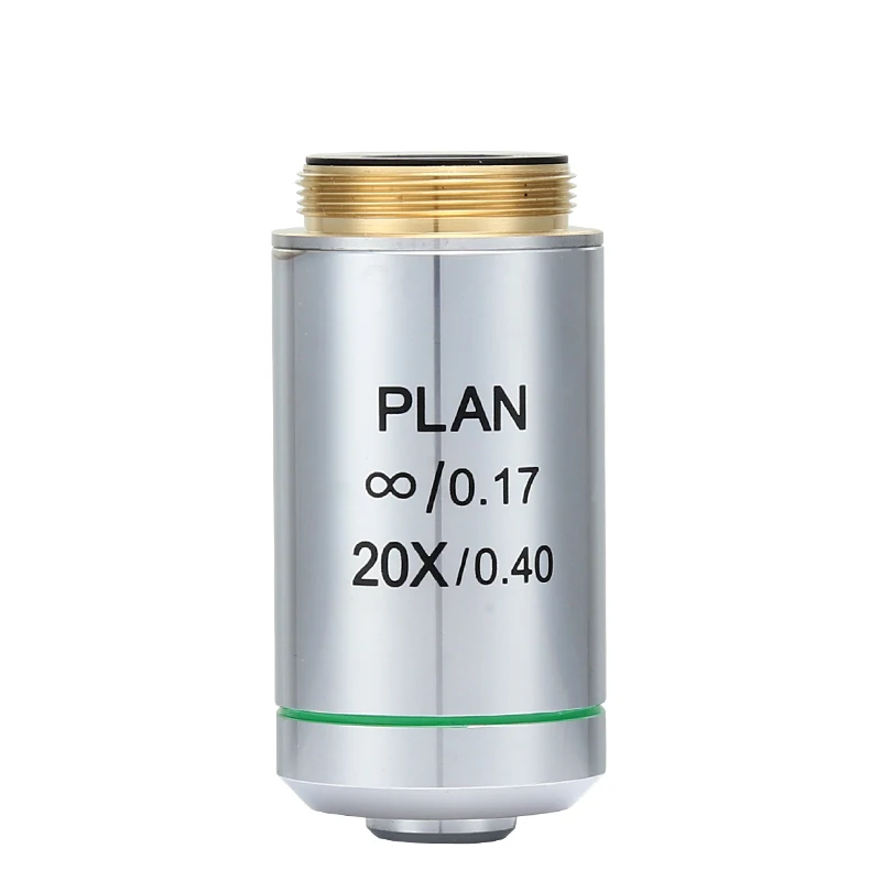 Professional 4X 10X 20X 40X 100X Infinity Plan Objective Lens 195 Achromatic Objectives for Olympus Microscope 4
