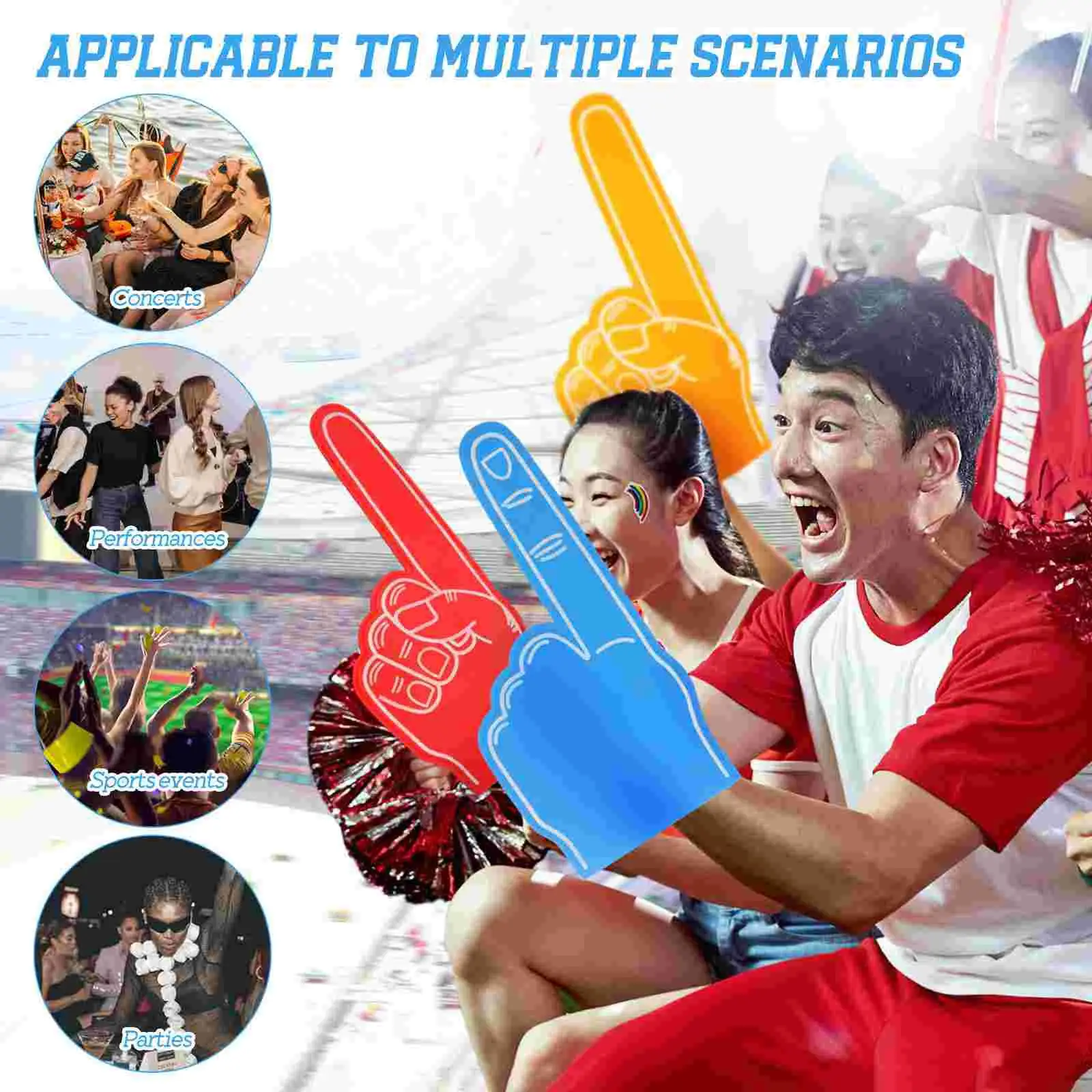 10pcs Foam Hands Cheering Clapper Giant Foam Finger Hand For Sport Event Party Cheerleading Inspiring Cheering Hand Gloves