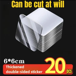 Ultra - Strong Reusable Transparent Adhesive Tape - Waterproof & Versatile Wall Stickers (6x6CM - 20pcs - with - bag)