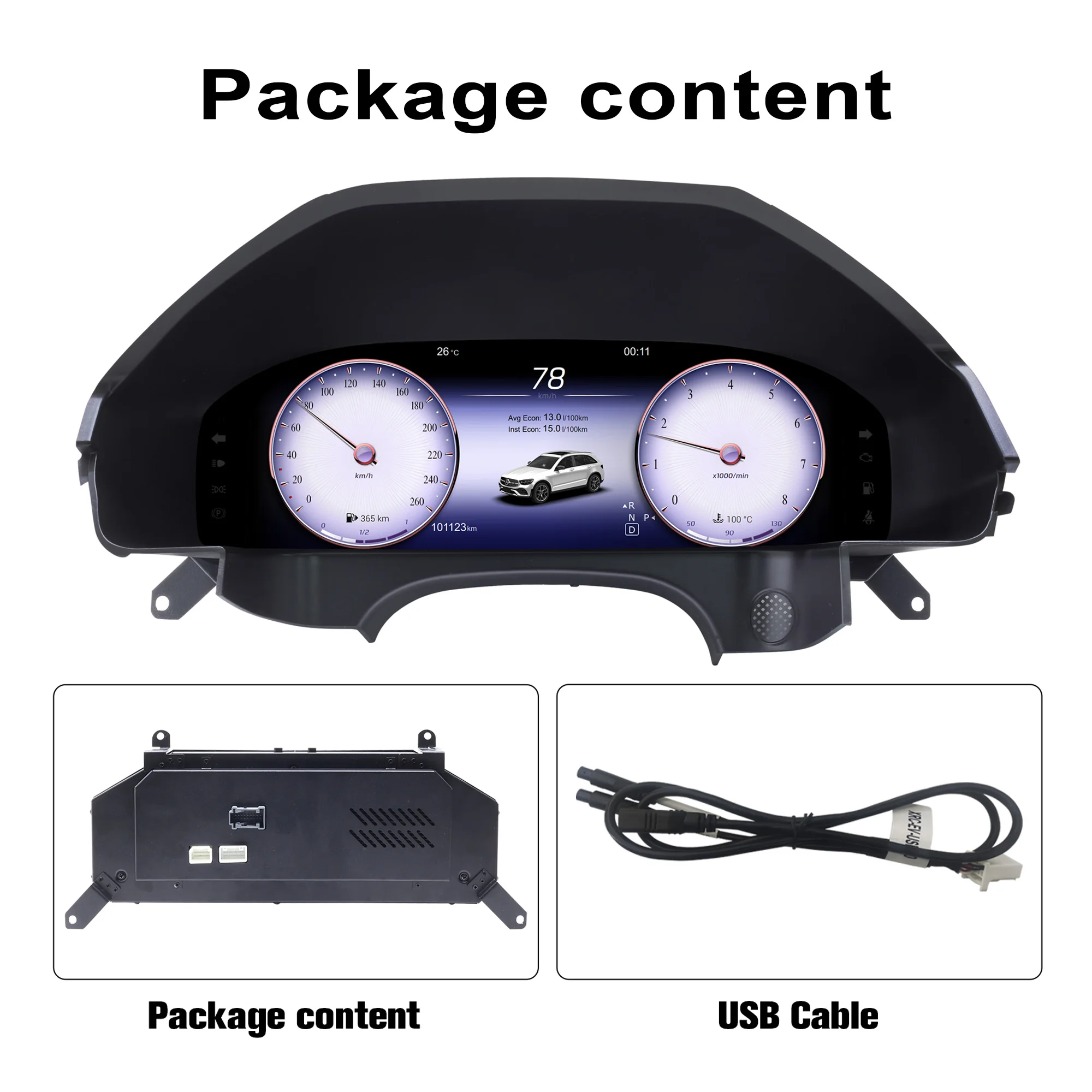 Digital Instrument Cluster For Mercedes-Benz E-Class W212 NTG 4.5 2014-2015 Spee