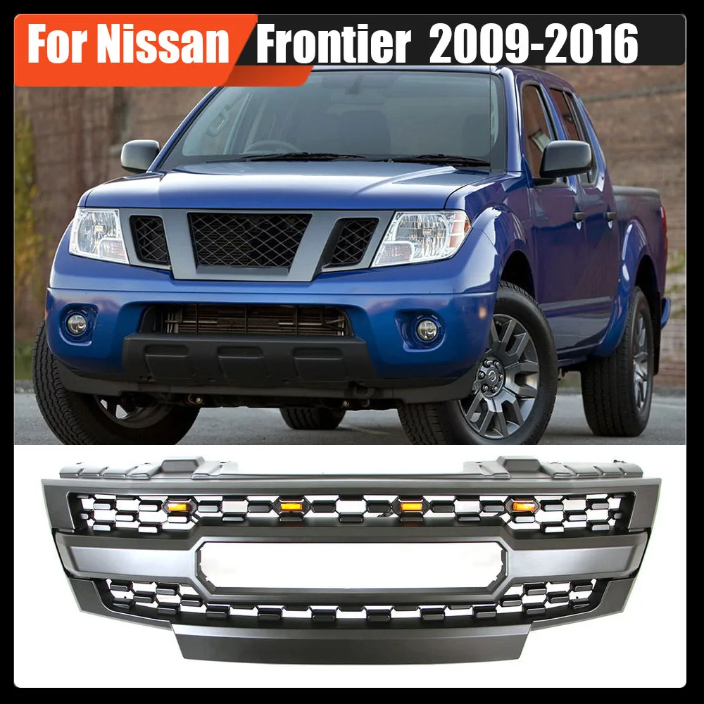 

For Nissan Frontier 2009-2016 High Quality ABS Car Styling Grille Front Mask Bumper Racing Grill Radiator Grilles Trims Cover