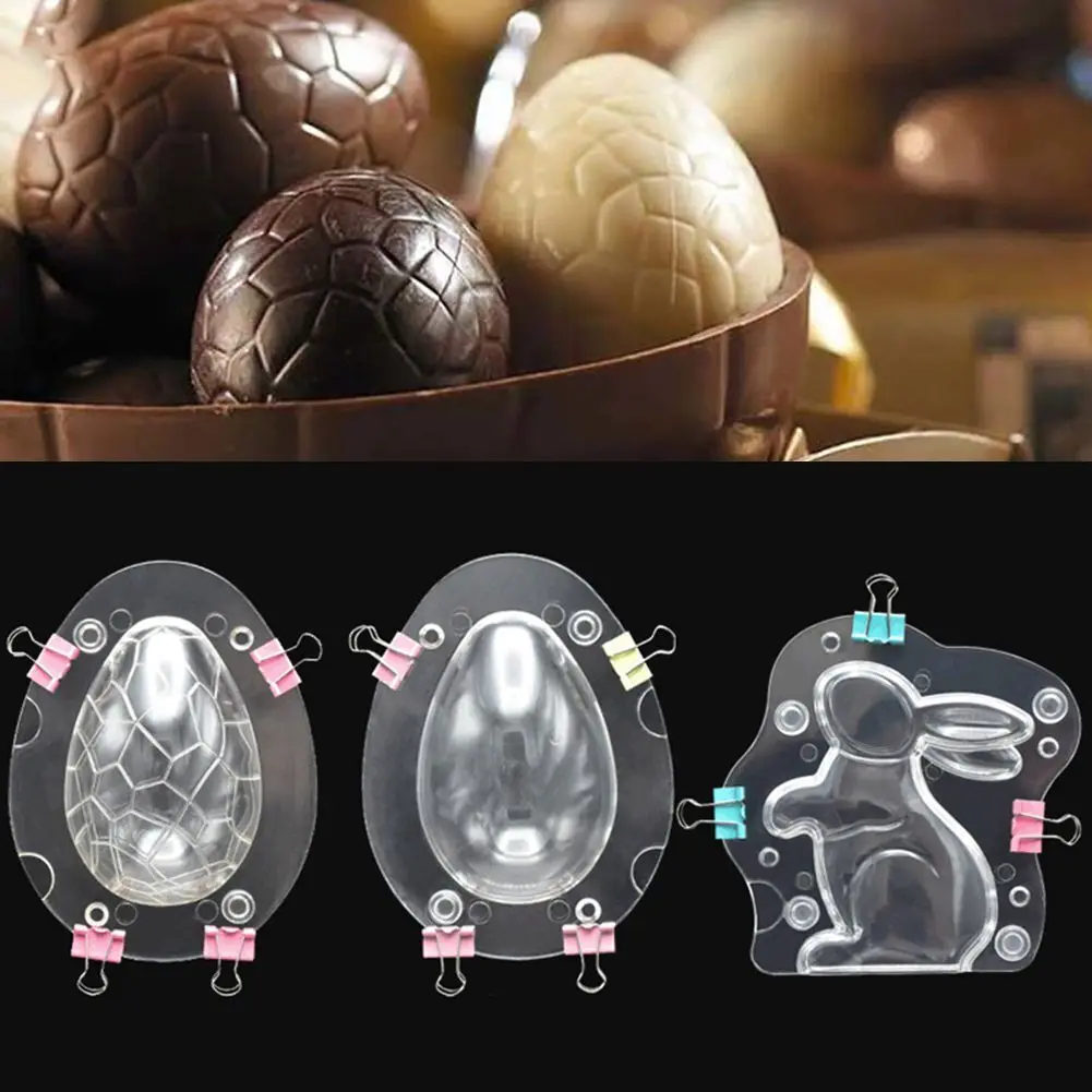 

3D пасхальные формы для шоколада, яйцо, кролик, Пластиковая форма из смолы, кондитерский пудинг, Пасхальная кухня, Приготовление выпечки, конфеты, аксессуары «сделай сам»