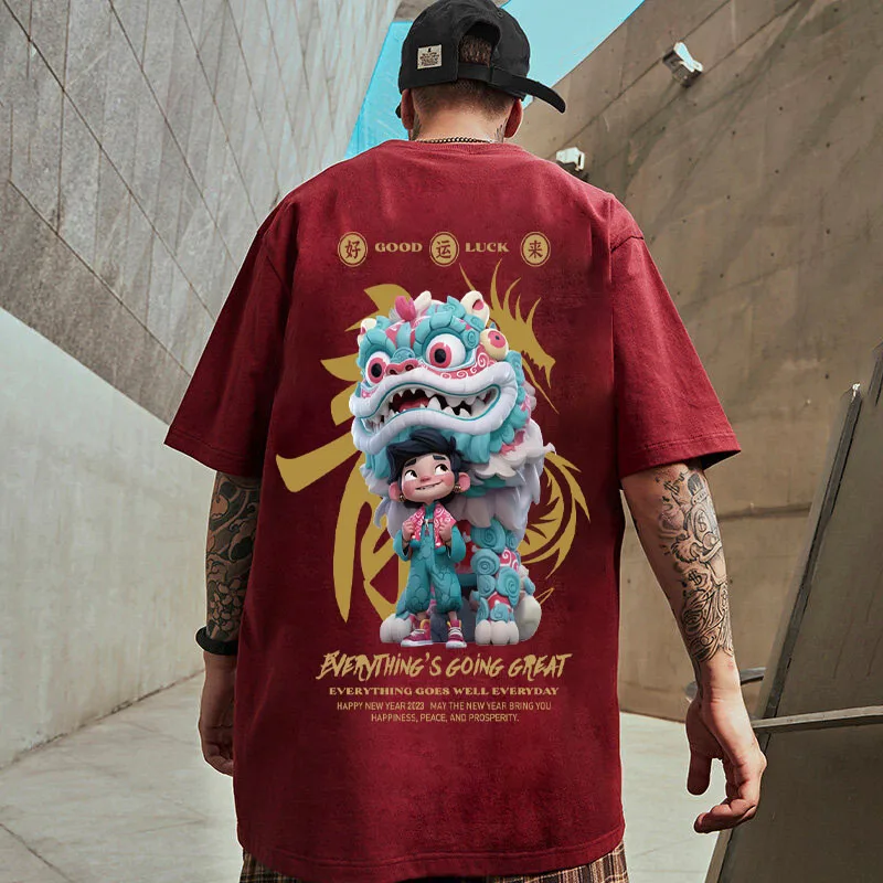 

Hip Hop Streetwear T Shirt Cartoon Dragon T-Shirt 2023 Men Harajuku Cotton Loose Tshirt Short Sleeve Tops Tees 5XL