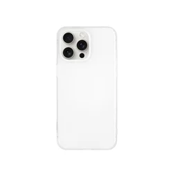 Sleek TPU Shockproof Phone Case - Slim, Full - Coverage Protection for iPhone 15 (Frosted Clear)