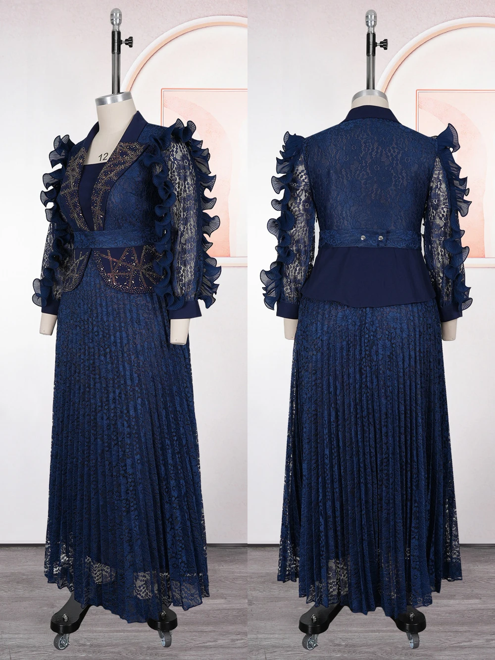 Eleganti Abiti Lunghi da Donna Primavera Estate 2026, Vestiti Plissettati Maxi per Matrimoni, Feste, Balli, Serate e Compleanni - Image 4
