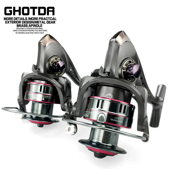 GHOTDA-carrete de Metal para pesca, rueda giratoria serie DC/YO