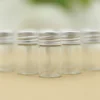 50/100 PCS/lot 22*40mm 8ml Tiny Glass Small Bottles Decorative Glass Jars Silver Screw Cap Vial Mini Containers Bottles 4