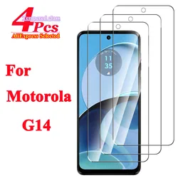 Premium Shatterproof Tempered Glass Screen Protector - 1/4 Pack - 4 piece (For Moto G14)