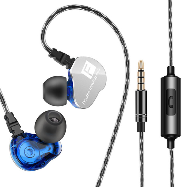 Wired Earphones 6D Stereo HIFI Headphones 3.5mm Universal Jack With Microphone Active Noise Cancellation In Ear Headset