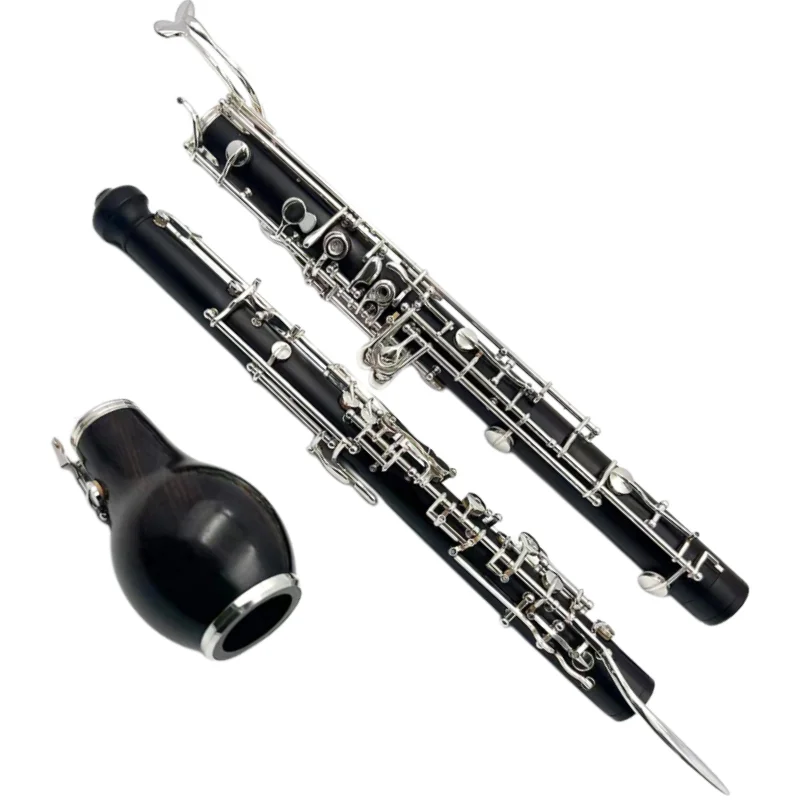 Professional English Horn Alto Oboe F Key Ebony Wood Body Silver/Gold plated Keys With Reed Gloves Case