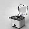 Electric Deep Fryer Mini Deep Fat Fryer Smart Home Fryer Large Capacity Oil-free French Fries Machine/1.5L 6
