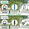 Warrior Obstacle Course For Kids And Adults - 65FT Slackline With Tree Climbing Rock Holds, Swing Seat, Monkey Bars, Ring Wheel, 3