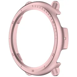 Durable PC Hollow Case Cover for Smart Watch - Protective Shell & Strap Bumper (Pink)