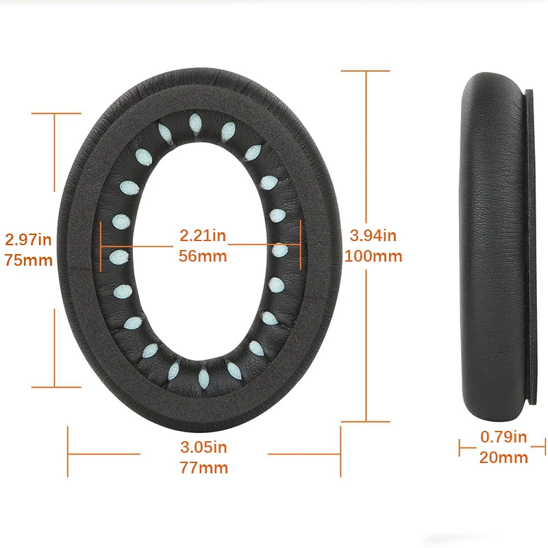 KUTOU Replacement Ear Pads Cushions for Bose QC45 QuietComfort 45 Headphone Softer Protein Leather Earpads
