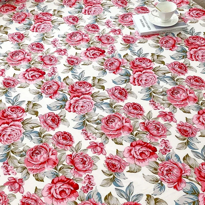 Red Flower Printed Flat Bed Sheets for Double Bed Single/Queen/King Reactive Printed Top Sheets for Beds sabanas cama 150x200 6