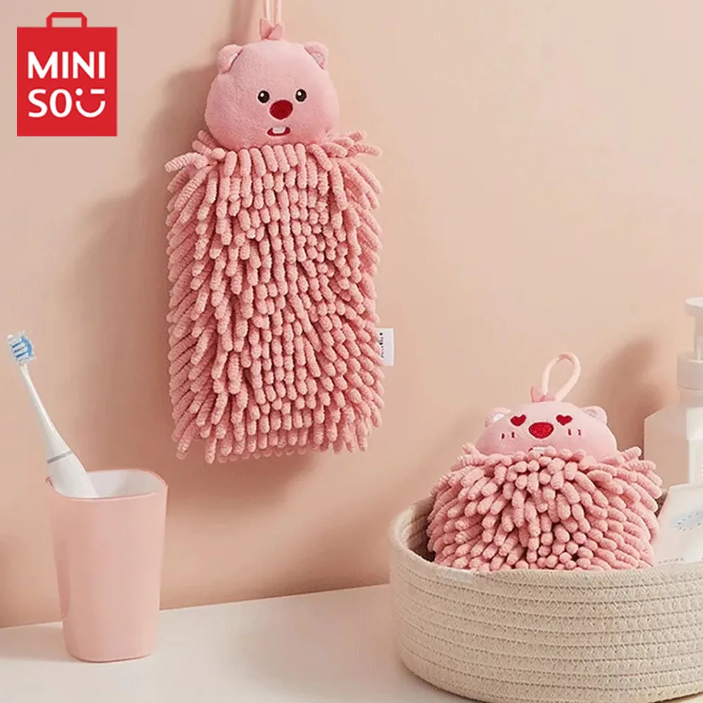 

MINISO Loopy Series Аниме фигурки, реальные милые подвесные бытовые абсорбирующие быстросохнущие мягкие полотенца