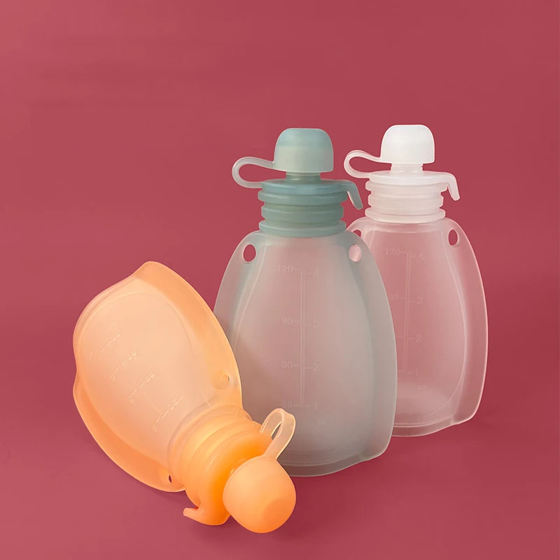 Reusable BPA-Free Baby Food Pouches - Portable Squeeze Storage Containers