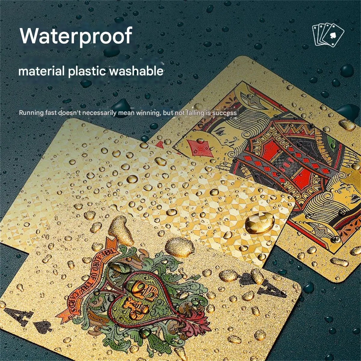 1pcs playing cards pvc plastic high value waterproof anti-folding tyrant gold playing cards wear-resistant dirt-resistant washab