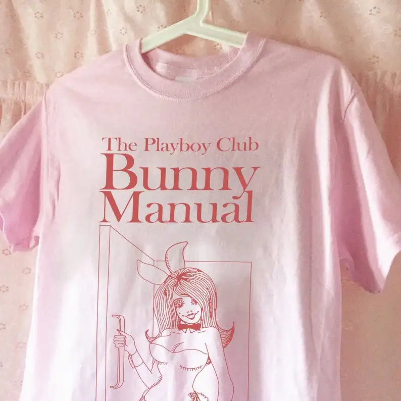 Zomer Vrouwen Playboy Bunny Handleiding Tee Shirt Roze Grafische 80S 90S Vintage Tshirt Leuke Esthetische Gift Voor Haar westerse T Shirts