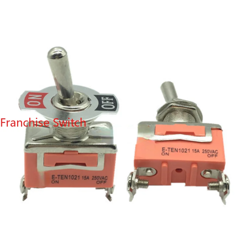 

10PCS E-TEN102115A 250VAC Button Switch 2-pin 2-speed Rocker Swing Arm