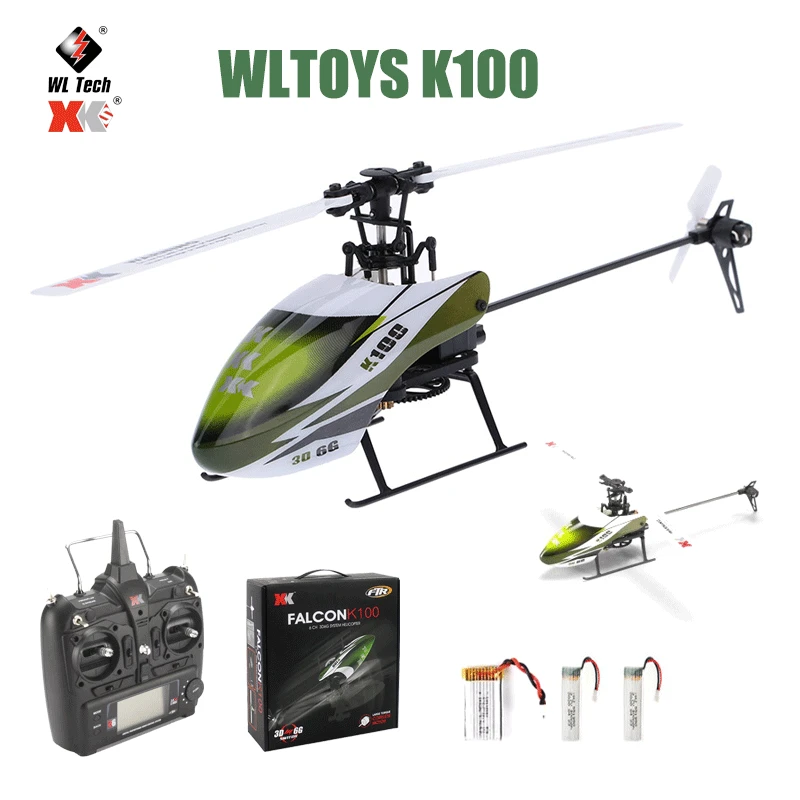 large outdoor remote control helicopter Original Wltoys XK K100 RC Drone 2.4G 6CH 3D 6G Mode Brushless Motor Remote Control RC Helicopter Quadcopter For Kids Gift Toys RC Helicopters modern