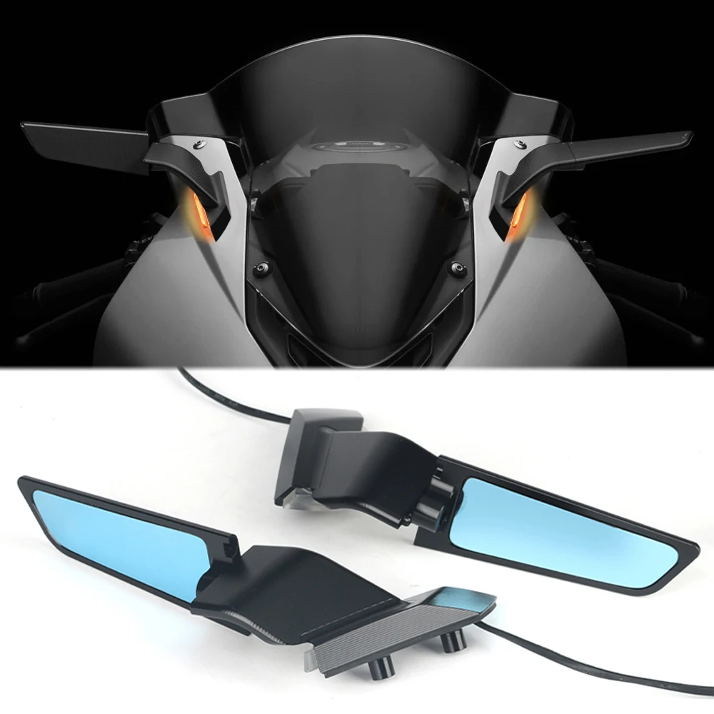 

NEW Motorcycle Rearview Rear View Side Mirrors With LED Turn Signal Light For BMW S1000RR S1000 RR S 1000 RR 2019-2023 2022 2021