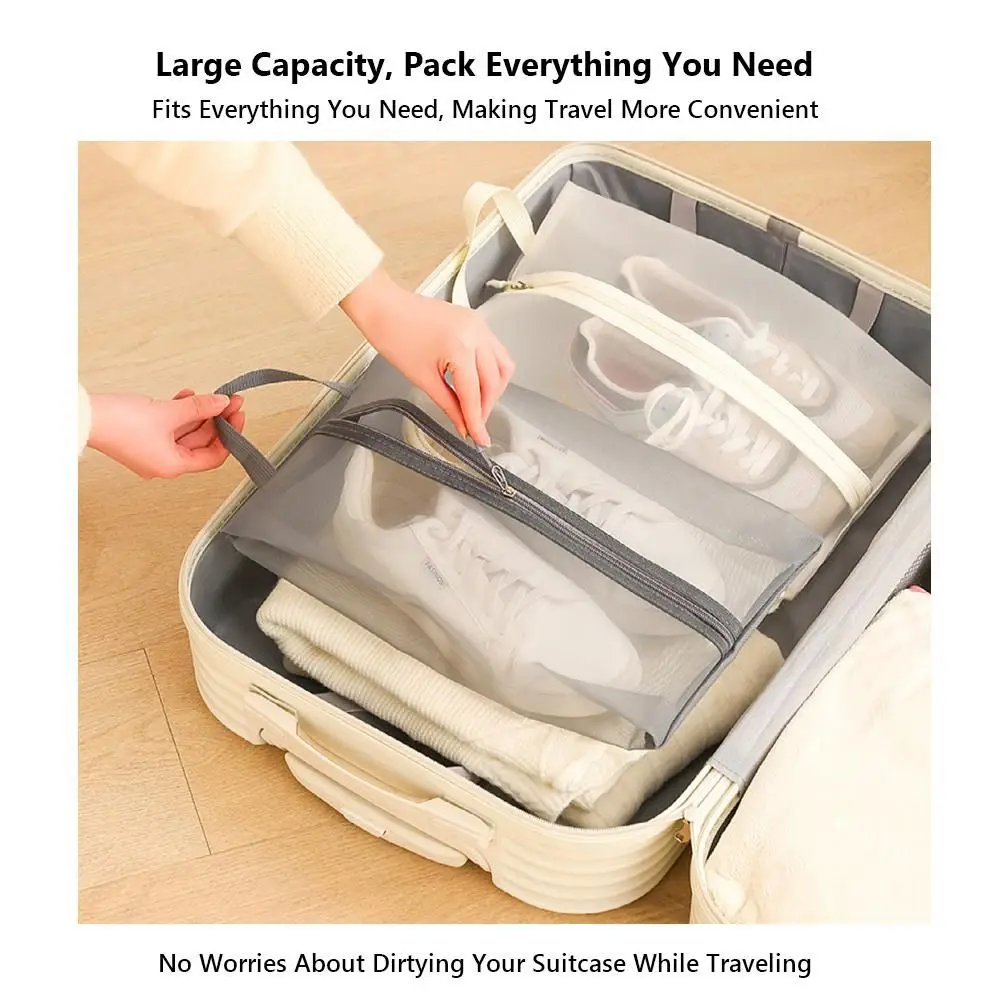 Portable Outdoor Mesh Shoe Bag Dustproof Breathable Travel Shoe Bag Lightweight Shoe Organizer Shoe Pouch for Outdoor Use