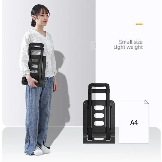 Szerszámkocsi Összecsukható Kocsi Hordozható, Behúzható Kemping Vásárlás Kézi Kosár Méretezhető Poggyász Hordozó Alumínium Ötvözetű Szerszám - Image 2