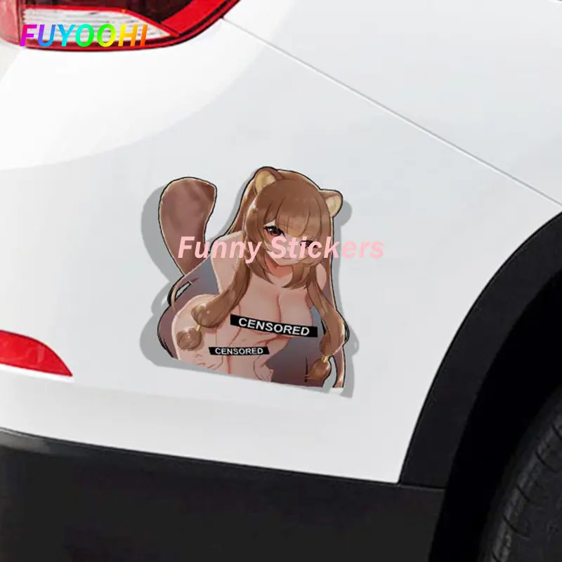FUYOOHI Funny Sticker Car Sticker for Raphtalia The Rising of The Shield Hero Anime Vinyl Rear Windshield Trunk Laptop Decal