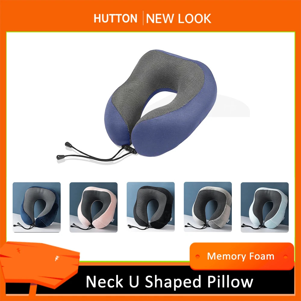 

U Shaped Memory Foam Neck Pillows Soft Travel Pillow for Airplane Office Nap Cervical Pillow Flight Sleeping Cervical Healthcare