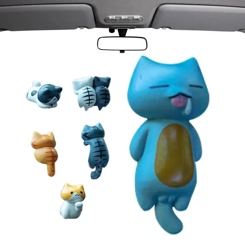 

Car Screen Animal Decoration Creative Resin Cat Dashboard Ornament Cat Figurines For Car Interior Desk Ornament