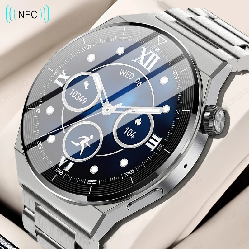For Huawei Xiaomi NFC Smart Watch Men GT3 Pro AMOLED 390*390 HD Screen