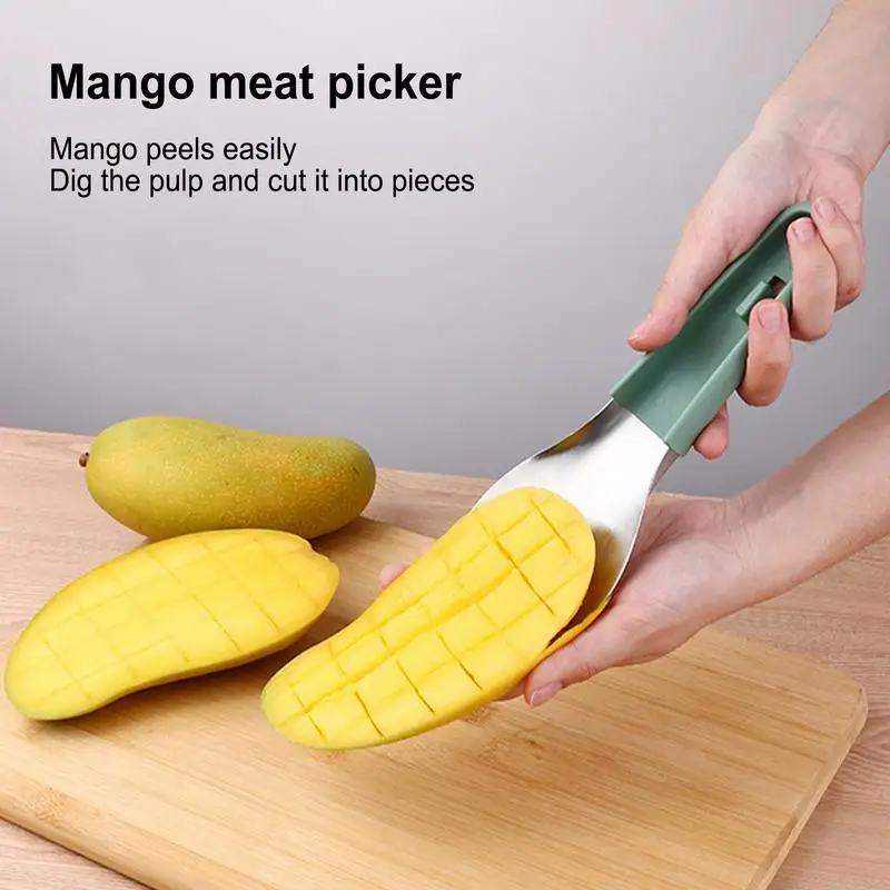 3in1 Mango Peeling Cutting Knife Mango Peeling Separator Scoop Avocado Peeler Fruit Slicer Pitter Kitchen Gadgets