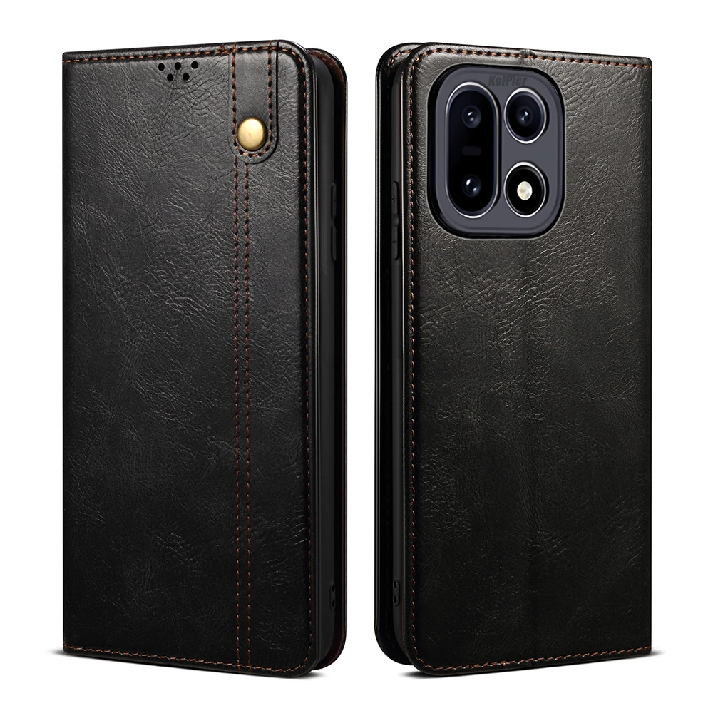 Luxury Leather Flip Wallet Case with Card Slot and Magnetic Stand - Premium Protective Phone Cover