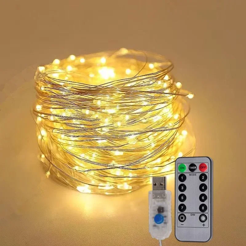 

20m Fairy Light Remote Control 8 Mode Outdoor Light String LED Copper Wire Light Party Light Wedding Christmas Garden Decoration