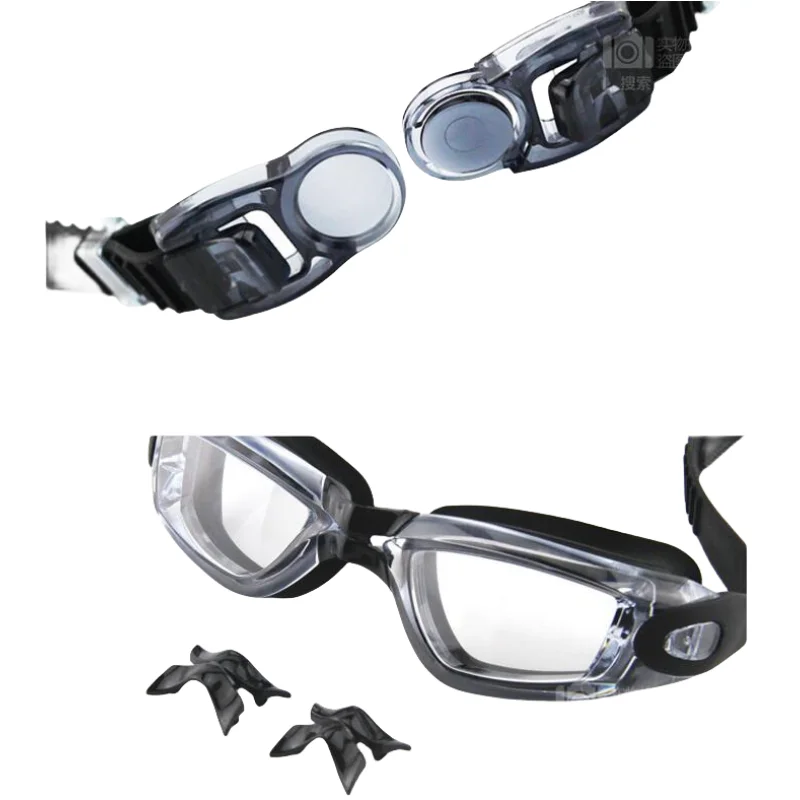 Occhiali da nuoto da vista miopia occhiali da donna antiappannamento con lenti trasparenti occhiali da sub in Silicone per uomo