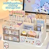 Desktop Cosmetic Storage Box Organizer Drawer Office Storage Rack Stationery Desk Pen Holder Bunny Drawer Organizer Cute Kawaii 1