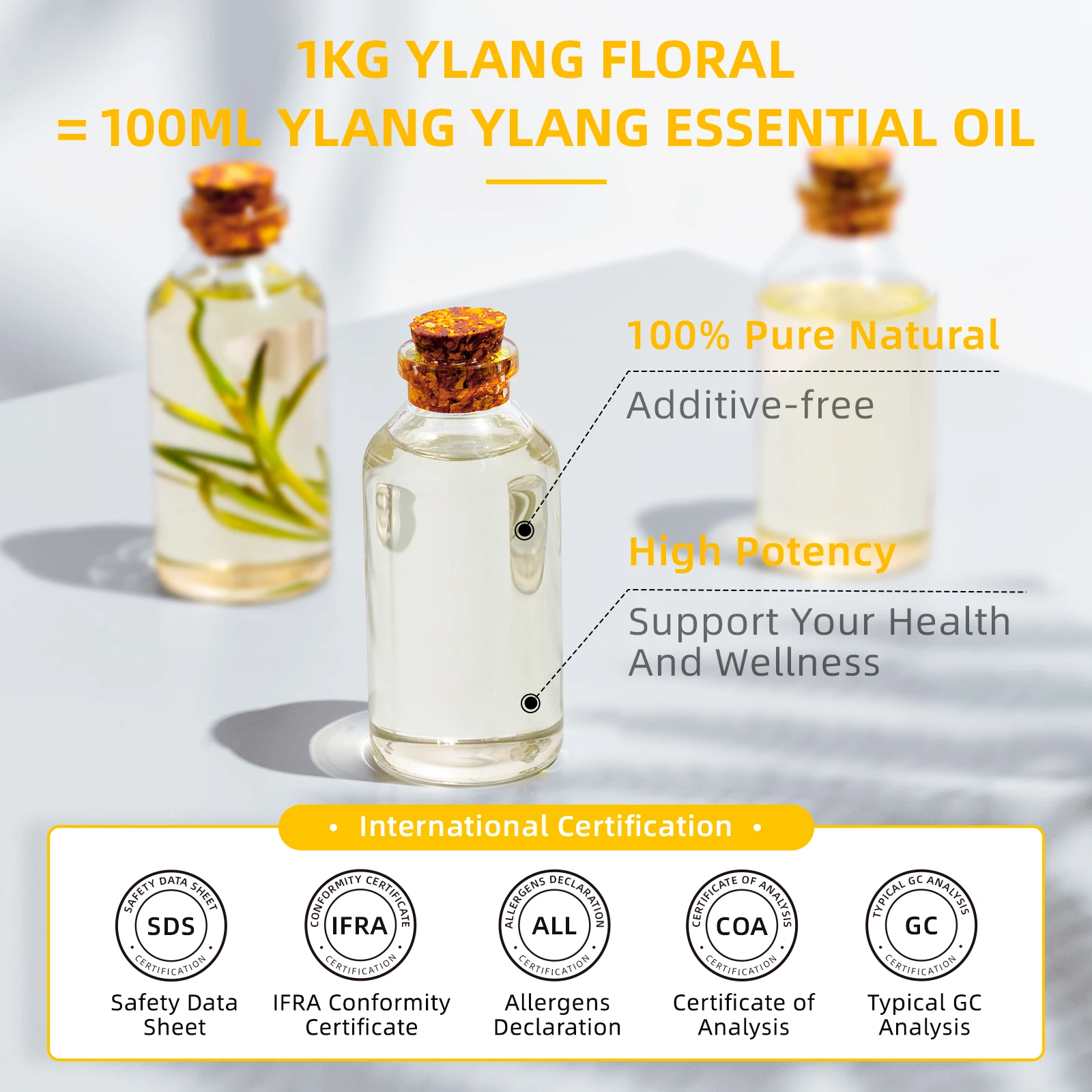 Ylang Ylang Essential Oil for Aromatherapy and Massage