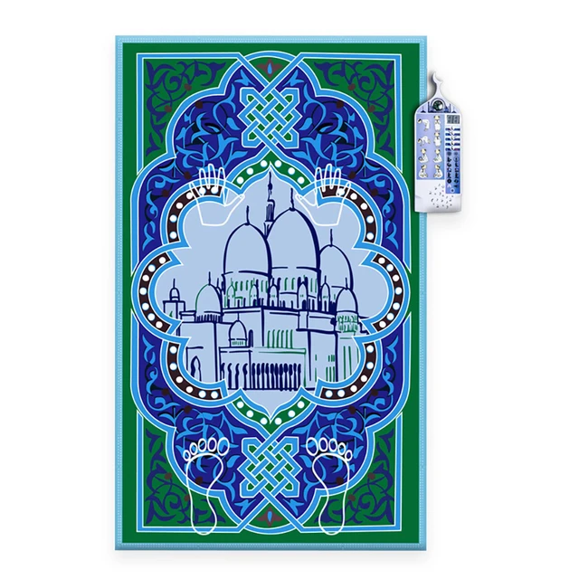 Tapis de prière électronique musulman pour enfants, tapis de culte Salat  Musallah, couverture avec haut-parleur