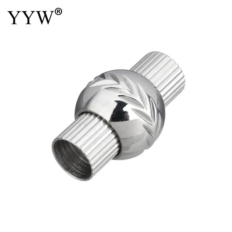 10pcs Stainless Steel Magnetic Clasp Leather Cord Clasps 20x12x12mm Hole:Approx 6mm  Diy Components Jewelry Making Accessories