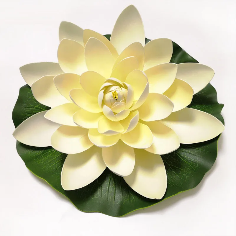 Floating Lotus Artificial Flower - Lifelike Water Lily for Pond and Garden Decoration