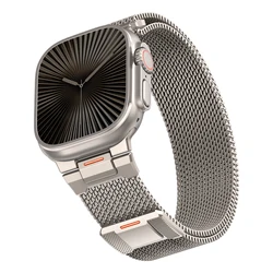 Elegant Milanese Loop Watch Strap - Stainless Steel Mesh Bracelet - S10 42 - 38 40 41mm (Titanium)