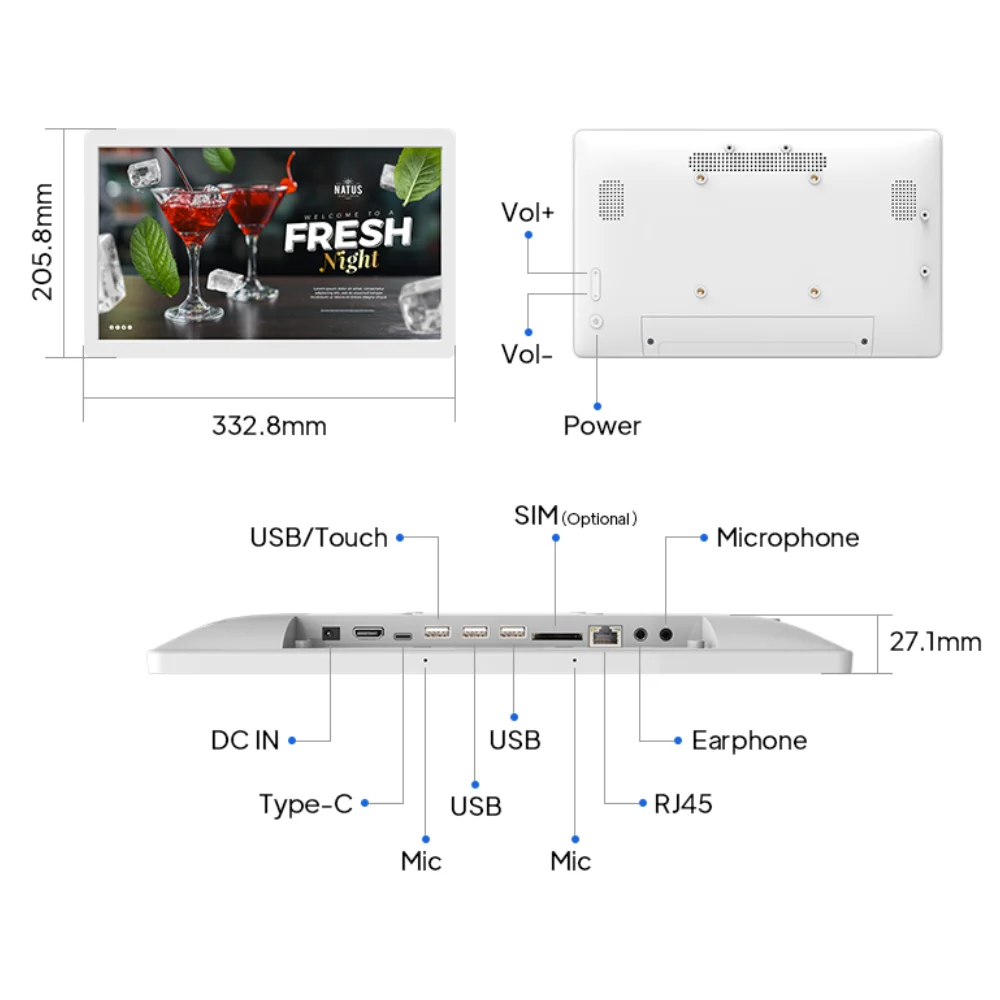 ʹ  POE º, μ ġ ũ,  HDMI  ÷, VESA  , ȵ̵ 12, 14 ġ